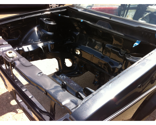 Stripped Mk1 engine bay painted black