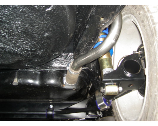Underside of a Mk1 with new stainless pipework and suspension
